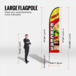 Σετ Διαφημιστικής Σημαίας Εστιατορίου Burger VEVOR 16.3 FT  QGYMQGQWABURIT7ZBV0 - Image 3