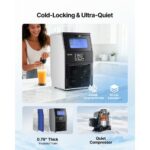 VEVOR Επαγγελματική Παγομηχανή, 36.29 kg/24h, 5.44 kg Αποθήκευση, Ανοξείδωτη με LED & Αυτοκαθαρισμό QSYYTSFBZBJ1NHMZO001V2 - Image 5