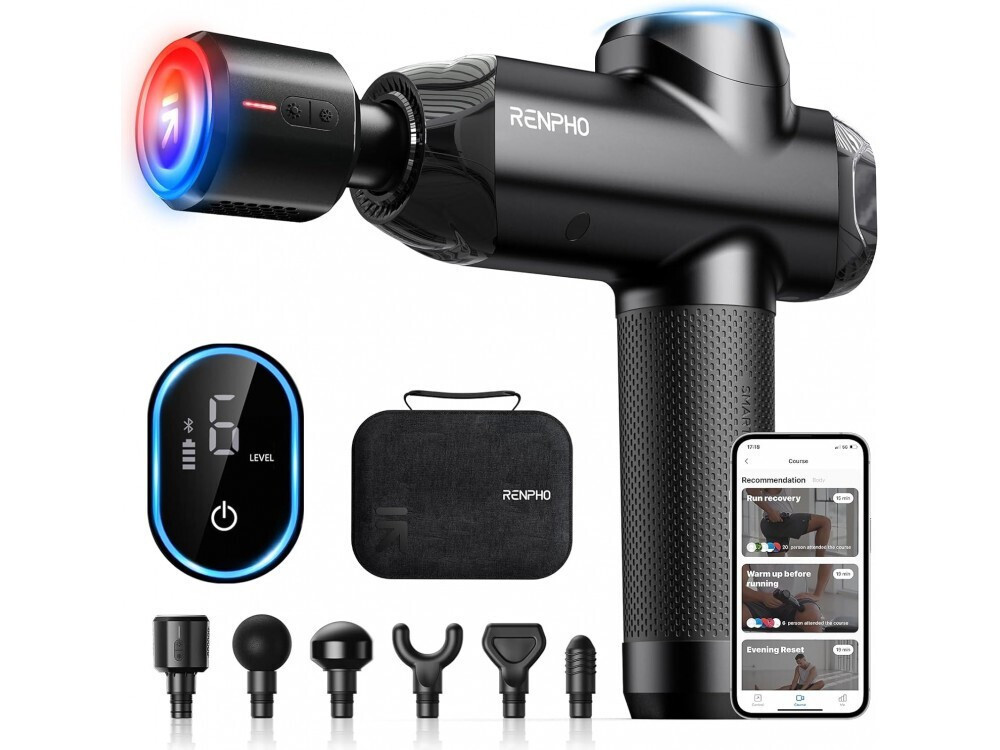 Renpho Πιστόλι Μασάζ για το Σώμα με Δόνηση και Λειτουργία Θέρμανσης R-C001SH-BK Renpho Πιστόλι Μασάζ για το Σώμα με Δόνηση και Λειτουργία Θέρμανσης R-C001SH-BK