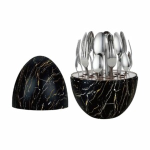 Rosa Bella Σετ μαχαιροπήρουνων 24 τεμαχίων από ανοξείδωτο ατσάλι σε Θήκη Marble RB-730 - Image 2