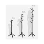 Ξύλινος Καλόγερος με 8 Γάντζους και Ρυθμιζόμενο Ύψος 47 x 47 x 175 cm VASAGLE RCR004B01 - Image 2