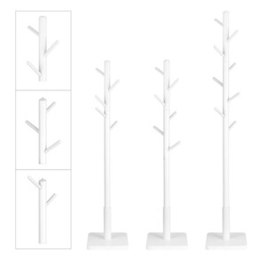 Ξύλινος Καλόγερος με 8 Γάντζους και Ρυθμιζόμενο Ύψος 30 x 30 x 175 cm VASAGLE RCR010W02 - Image 4