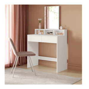 Ξύλινο Μπουντουάρ με Καθρέπτη 80 x 40 x 140 cm VASAGLE RDT113W01 - Image 4