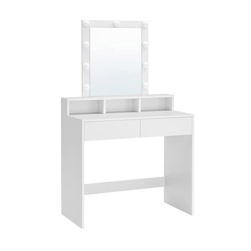 Ξύλινο Μπουντουάρ με Καθρέπτη και Φωτισμό 80 x 40 x 145 cm VASAGLE RDT114W01 Ξύλινο Μπουντουάρ με Καθρέπτη και Φωτισμό 80 x 40 x 145 cm VASAGLE RDT114W01