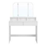 Ξύλινο Μπουντουάρ με Πτυσσόμενο Καθρέπτη 100 x 40 x 142 cm VASAGLE RDT115W01