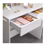 Ξύλινο Μπουντουάρ με Πτυσσόμενο Καθρέπτη 100 x 40 x 142 cm VASAGLE RDT115W01 - Image 4