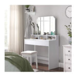 Ξύλινο Μπουντουάρ με Πτυσσόμενο Καθρέπτη 100 x 40 x 142 cm VASAGLE RDT115W01 - Image 5