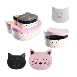 Σετ Χάρτινα Αποθηκευτικά Κουτιά σε Σχήμα Γάτας 25 x 23 x 8.5 cm 2 τμχ The Concept Factory RG6219 - Image 4