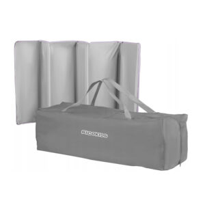 Πτυσσόμενο Παρκοκρέβατο Ταξιδιού 125 x 65 x 78 cm Ricokids RK-240-Grey-Lavender - Image 4