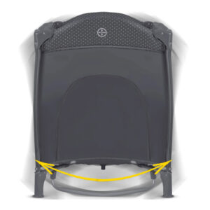 Πτυσσόμενο Παρκοκρέβατο Ταξιδιού με Σκέπαστρο και Παιχνίδια 125 x 65 x 78 cm Ricokids RK-242-Dgrey - Image 3