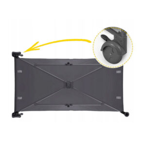 Πτυσσόμενο Παρκοκρέβατο Ταξιδιού με Σκέπαστρο και Παιχνίδια 125 x 65 x 78 cm Ricokids RK-242-Dgrey - Image 4