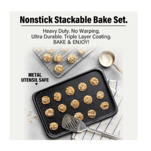 Σετ Σκεύη Ψησίματος και Ζαχαροπλαστικής με Επίστρωση Μαρμάρου 5 τμχ Royalty Line RL-5RB - Image 2