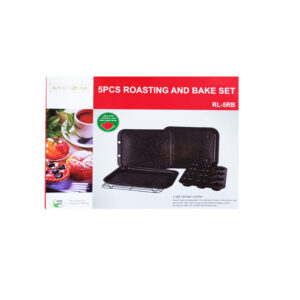 Σετ Σκεύη Ψησίματος και Ζαχαροπλαστικής με Επίστρωση Μαρμάρου 5 τμχ Royalty Line RL-5RB - Image 3