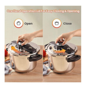 Χύτρα Ταχύτητας από Ανοξείδωτο Ατσάλι 8 Lt Royalty Line RL-DS8DL - Image 4