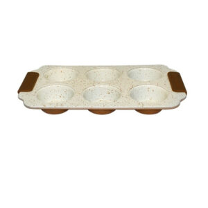 Φόρμα Ζαχαροπλαστικής για 6 Muffins από Αλουμίνιο 31 x 3 x 18 cm Royalty Line RL-MFN6 - Image 3