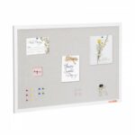 VEVOR Πίνακας Ανακοινώσεων 36"x24" με Λευκή Επιφάνεια Λινάτσας για Τοίχο  RMB36X24WBSMUFWYSV0