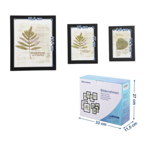 Σετ 10 Ξύλινες Κορνίζες σε Διαφορετικές Διαστάσεις Χρώματος Μαύρο Songmics RPF310H - Image 2