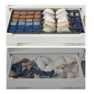 Σετ Πτυσσόμενα Κουτιά Αποθήκευσης για Εσώρουχα και Κάλτσες 8 τμχ Songmics RUS08GY - Image 4