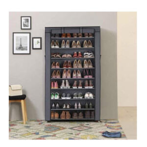 Stand Αποθήκευσης 40 Ζευγαριών Παπουτσιών Χρώματος Γκρι 88 x 28 x 160 cm Songmics RXJ36G - Image 2