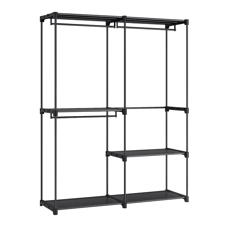 Μεταλλική Ανοιχτή Ντουλάπα με 3 Ράφια και 3 Ράγες 138 x 43 x 182 cm Songmics RYG025B02 Μεταλλική Ανοιχτή Ντουλάπα με 3 Ράφια και 3 Ράγες 138 x 43 x 182 cm Songmics RYG025B02