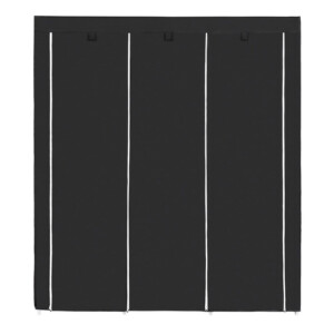 Φορητή Υφασμάτινη Ντουλάπα με Μεταλλικό Σκελετό Χρώματος Μαύρο 150 x 45 x 175 cm Songmics RYG12B - Image 4