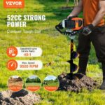 VEVOR  Τρυπάνι Γαιών Βενζίνης 52CC 1450W με 8" Μύτη & 1 Προέκταση RYLXZ8YC1G52RTZUCV0 - Image 2