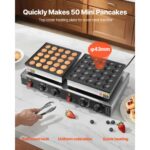 VEVOR Κατασκευαστής Μίνι Ολλανδικών Pancake 50PCS 1800W Αντικολλητικό Επαγγελματικό Ματάκι SBJNP-543-50X0001002V2 - Image 2