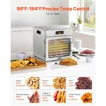 VEVOR Αφυγραντήρας Τροφίμων 8 Δίσκων 400W Ανοξείδωτος SGHGJ400W8CTHLWETV2 - Image 5