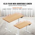 VEVOR Ηλεκτρικός Σκελετός Γραφείου Διπλού Κινητήρα, Ρυθμιζόμενο Ύψος & Μήκος (Λευκός Σκελετός)  SJZDZSDJ2J70HZRKJV2 - Image 3