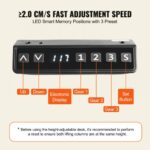 VEVOR Ηλεκτρικός Σκελετός Γραφείου Διπλού Κινητήρα, Ρυθμιζόμενο Ύψος & Μήκος (Λευκός Σκελετός)  SJZDZSDJ2J70HZRKJV2 - Image 5