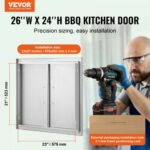 Πόρτα BBQ Νησίδας 660x609 mm Ανοξείδωτη VEVOR για Εξωτερική Κουζίνα  SMMBSCJMYS266WJ57V0 - Image 2
