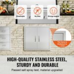 Πόρτα BBQ Νησίδας 660x609 mm Ανοξείδωτη VEVOR για Εξωτερική Κουζίνα  SMMBSCJMYS266WJ57V0 - Image 3