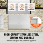Πόρτα BBQ VEVOR 915x610mm Ανοξείδωτη Διπλή για Εξωτερική Κουζίνα  SMMBSCJMYS36WMLACV0 - Image 3