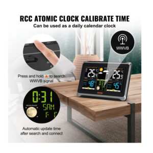 Ασύρματος Μετεωρολογικός Σταθμός με Έγχρωμη Οθόνη 7.5 7 σε 1 VEVOR SNQXZWX75VAAAAQ08V2 - Image 4