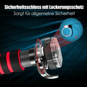 Costway  Μονόζυγο πόρτας με αντιολισθητική λαβή αφρού 65 - 100 cm Μαύρο SP37433 - Image 5