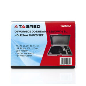 Σετ Ποτηροτρύπανα Ξύλου και Κεντραδόρος 16 τμχ TAGRED TA1062 - Image 3