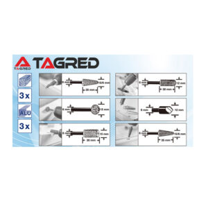Σετ Φρέζες Μετάλλου και Ξύλου HSS 6-12.7 mm 6 τμχ TAGRED TA1136 - Image 2