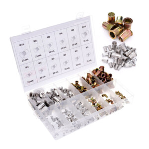 Σετ Πριτσίνια από Αλουμίνιο και Ατσάλι με Σπείρωμα M3 - M10 σε Κασετίνα 300 τμχ TAGRED TA4093