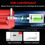 Costway Αντλία Μεταφοράς Καυσίμου με Αισθητήρα Αυτόματης Διακοπής και Διπλή Τροφοδοσία USB/Μπαταρίες AA TB10004 - Image 3