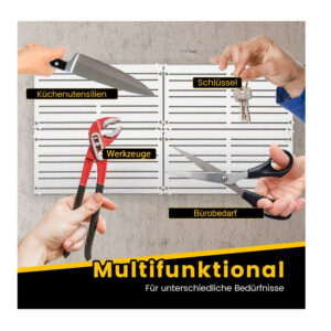 Επιτοίχιο Μεταλλικό και Μαγνητικό Σύστημα Αποθήκευσης Εργαλείων με 4 Πάνελ 60 x 30 cm Costway TD10012SL - Image 2