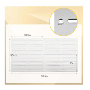 Επιτοίχιο Μεταλλικό και Μαγνητικό Σύστημα Αποθήκευσης Εργαλείων με 4 Πάνελ 60 x 30 cm Costway TD10012SL - Image 4