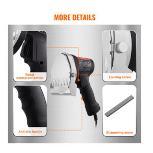 Ηλεκτρικό Μαχαίρι Κοπής Γύρου 100 mm 80 W με 2 Λεπίδες VEVOR TEQKRD80WYBDC31TVV2 - Image 4