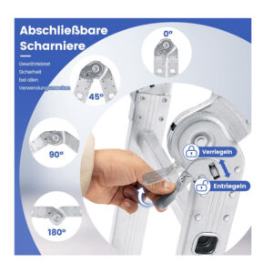 Πολυμορφική Τηλεσκοπική Σκάλα Αλουμινίου 3.7 m Costway TH10023 - Image 2