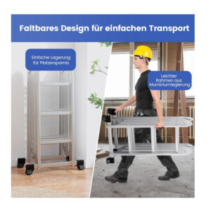 Πολυμορφική Τηλεσκοπική Σκάλα Αλουμινίου 3.7 m Costway TH10023 - Image 4