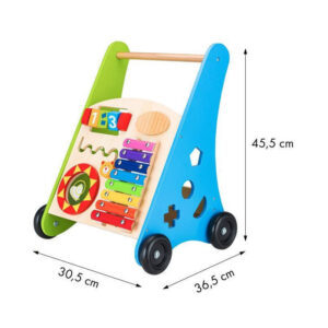 Ξύλινη Περπατούρα Καρότσι 30.5 x 36.5 x 45.5 cm Ecotoys TL00011 - Image 3