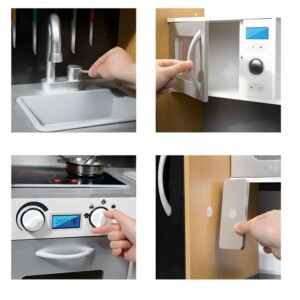 Παιδική Κουζίνα με Αξεσουάρ 90x31x90,3 cm Ecotoys TL053001 - Image 3