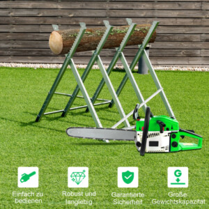 Costway  Πτυσσόμενος καβαλέτο πριονιού από χάλυβα με αντοχή 100 κιλών, 79 εκ. ύψος. TL33845 - Image 5