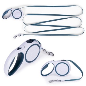 Petsi Αυτόματο Λουρί 3m για Σκύλους ή Γάτες με Μηχανισμό Κλειδώματος TR-1036 BW WHITE