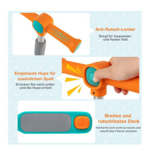 Παιδικό Πτυσσόμενο Τρίτροχο Πατίνι Costway TS10039GN - Image 2