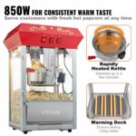 VEVOR  Μηχανή Ποπ Κορν Πάγκου 850W 8 Oz 48 Κούπες Κόκκινη TSBMHJ8OZ850WJWNRV2 - Image 4